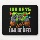 100 Days Level Unlocked Gaming 100 Days Of School  Muismat (Voorkant)