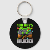 100 Days Level Unlocked Gaming 100 Days Of School  Sleutelhanger (Voorkant)