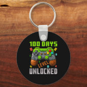 100 Days Level Unlocked Gaming 100 Days Of School Sleutelhanger (Voorkant)
