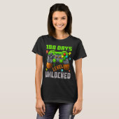 100 Days Level Unlocked Gaming 100 Days Of School T-shirt (Voorkant volledig)