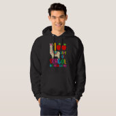 100 Days Llama Alpaca Pun NoprobLlama 100th Day of Hoodie (Voorkant volledig)