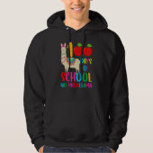 100 Days Llama Alpaca Pun NoprobLlama 100th Day of Hoodie (Voorkant)