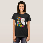 100 Days No Prob Llama Pun Meme Sarcastic 100 Days T-shirt (Voorkant volledig)