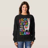 100 Days of 3rd Grade No Probllama 100th Day Girls Trui (Voorkant volledig)