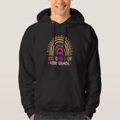 100 Days Of 4th Grade Leopard Rainbow 100th Day Of Hoodie (Voorkant)