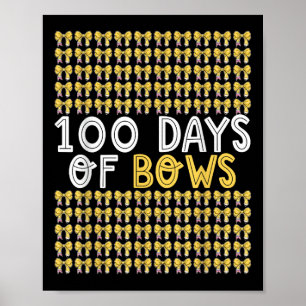 100 Days of Bows Coquette 100ste dag van de school Poster