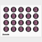 100 Days of Bows Coquette 100ste dag van de school Ronde Sticker (Vel)