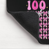 100 Days of Bows Coquette 100ste schooldag Muismat (Hoek)
