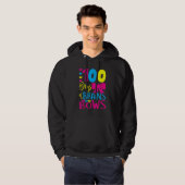 100 Days of Brains And Bows 100 Days Of School Gir Hoodie (Voorkant volledig)