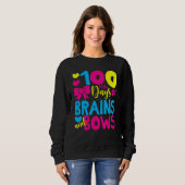 100 Days of Brains And Bows 100 Days Of School Gir Trui (Voorkant volledig)