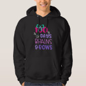 100 Days Of Brains And Bows Happy 100th Day Of Sch Hoodie (Voorkant)