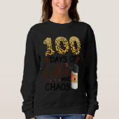 100 Days Of Coffee And Chaos 100th Day Of School F Trui (Voorkant)
