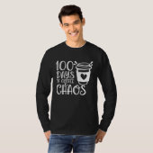 100 Days of Coffee and Chaos Funny Teacher Tees (Voorkant volledig)