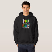 100 Days Of Coffee And Chaos Happy 100th Day Schoo Hoodie (Voorkant volledig)