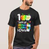 100 Days Of Coffee And Chaos Happy 100th Day Schoo T-shirt (Voorkant)