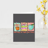 100 Days Of Coffee And Chaos Retro Coquette Teache Kaart (Gele Bloem)