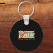 100 Days Of Coffee And Chaos Retro Coquette Teache Sleutelhanger (Voorkant)