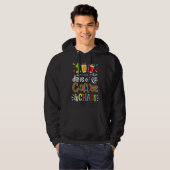 100 Days Of Coffee & Chaos 100th Day Of School Tea Hoodie (Voorkant volledig)
