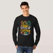 100 Days Of Coffee & Chaos 100th Day Of School Tea T-shirt (Voorkant volledig)