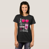 100 Days Of Coffee & Chaos Teacher 100th Day Of Sc T-shirt (Voorkant volledig)
