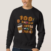 100 Days Of Coffee & Cookies 100th Day Of School T Trui (Voorkant)