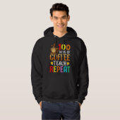 100 Days of Coffee Teach Repeat Teacher Coffe Caff Hoodie (Voorkant volledig)