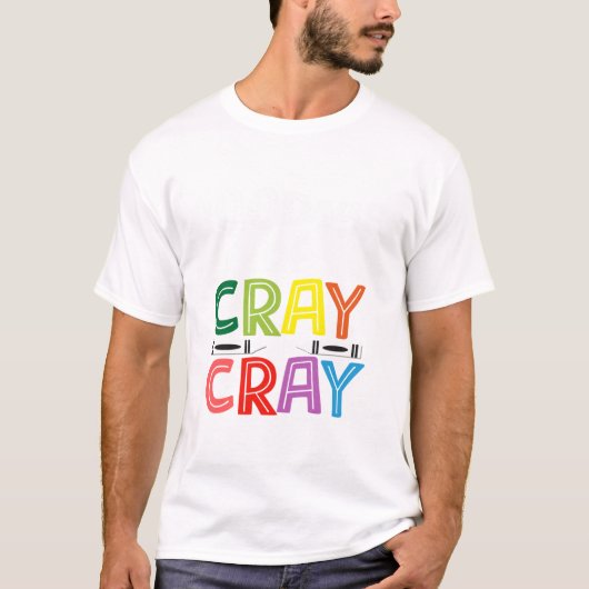100 Days of Cray Cray Grappig 100ste schooldag T-shirt (Voorkant)