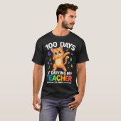 100 Days Of Driving My Teacher Claws Dabbing Cat S T-shirt (Voorkant volledig)
