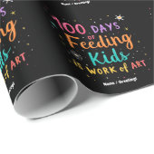100 Days of Feeding Kinder is een kunstwerk: Cadeaupapier (Rol Hoek)