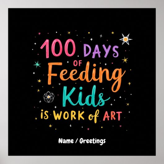 100 Days of Feeding Kinder is een kunstwerk: Poster (Voorkant)