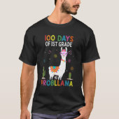 100 Days Of First 1st Grade No Prob Llama Teacher T-shirt (Voorkant)