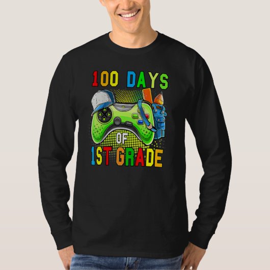 100 Days Of First Grade Level Unlocked 100 Days Of T-shirt (Voorkant)