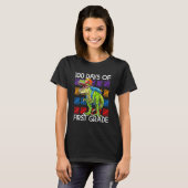 100 Days of First Grade School Dinosaur Dino Trex T-shirt (Voorkant volledig)