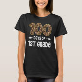 100 Days Of First Grade Teacher Student 100th Day  T-shirt (Voorkant)