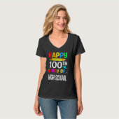100 Days Of High School Happy 100th Day Of School T-shirt (Voorkant volledig)