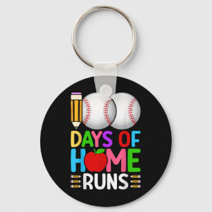 100 Days of Home draait honkbal op de 100ste dag v Sleutelhanger