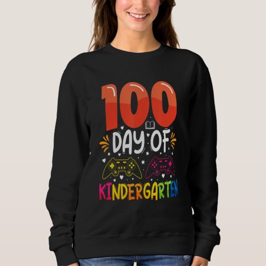 100 Days Of Kindergarten Gamer 100 Days Of School Trui (Voorkant)