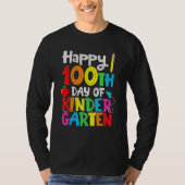 100 Days Of Kindergarten Happy 100th Day Of Schoo T-shirt (Voorkant)
