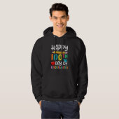 100 Days Of Kindergarten Happy 100th Day Of School Hoodie (Voorkant volledig)
