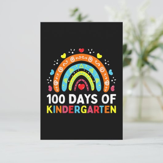 100 Days of Kindergarten Kaart (Staand voorkant)