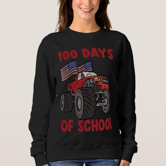 100 Days Of Kindergarten Monster Truck Trui (Voorkant)