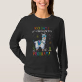 100 Days Of Kindergarten No Probllama Funny Llama  T-shirt (Voorkant)