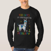 100 Days Of Kindergarten No Probllama Funny Llama  T-shirt (Voorkant)