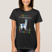 100 Days Of Kindergarten No Probllama Funny Llama T-shirt (Voorkant)