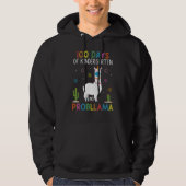 100 Days of Kindergarten No Probllama Llama Mask Q Hoodie (Voorkant)