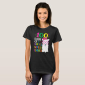100 Days of Kindergarten No Probllama Llama Teache T-shirt (Voorkant volledig)