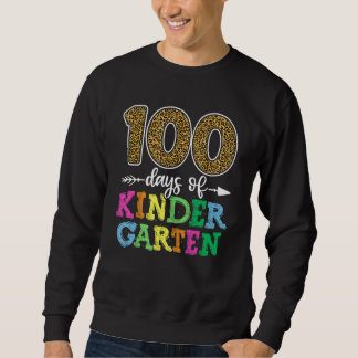 100 Days Of Kindergarten Shirt, Kid Boy Girl Teach Trui