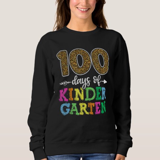 100 Days Of Kindergarten Shirt, Kid Boy Girl Teach Trui (Voorkant)