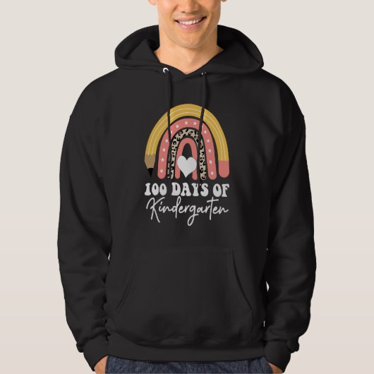 100 Days Of Kindergarten Teacher Appreciation Hoodie (Voorkant)