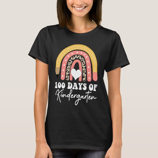 100 Days Of Kindergarten Teacher Appreciation T-shirt (Voorkant)